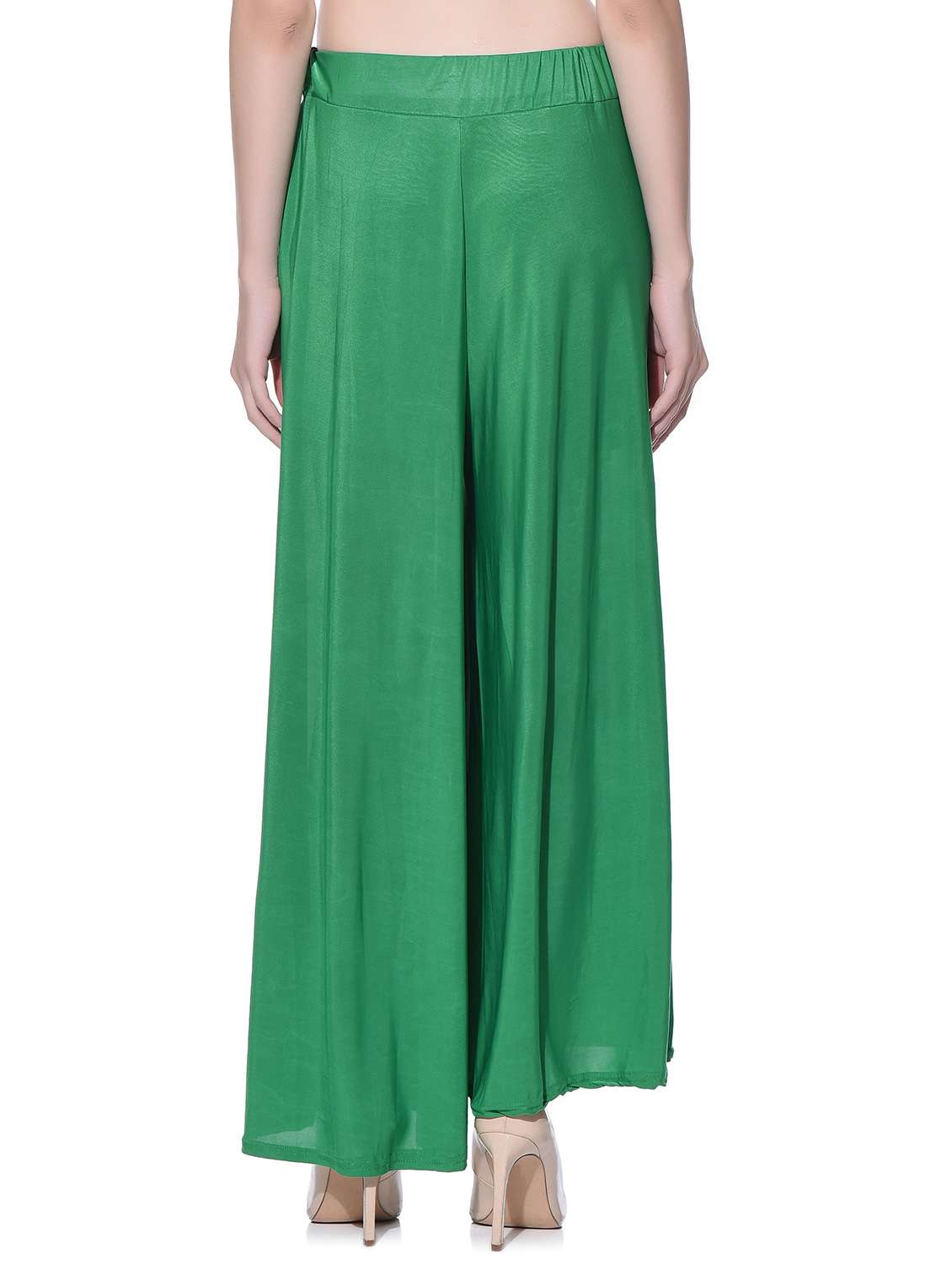 green polyester palazzos - 11593793 -  Standard Image - 2