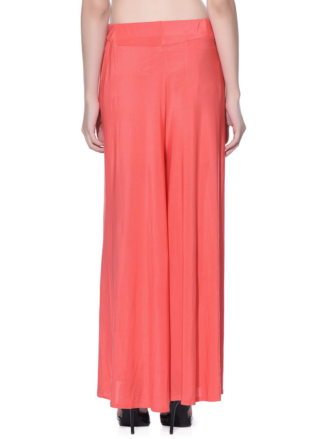 pink polyester palazzos - 11593795 - Standard Image - 2
