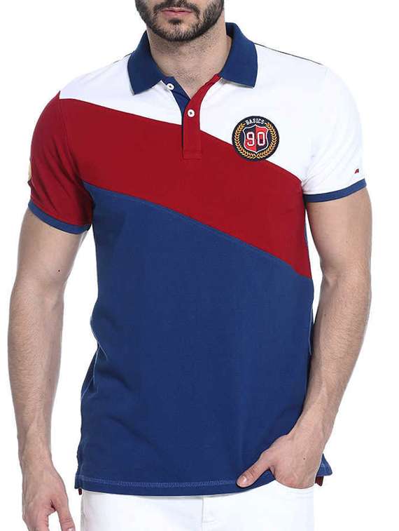 colour block cotton t-shirt