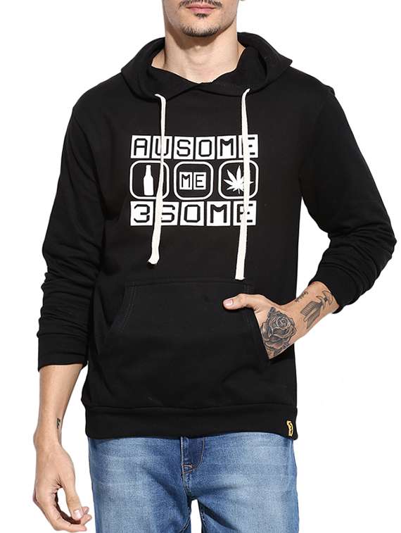 mens front print sweatshirt