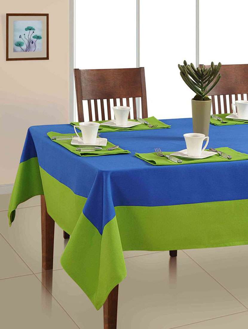 set of 7 cotton 6 seater table cover set
