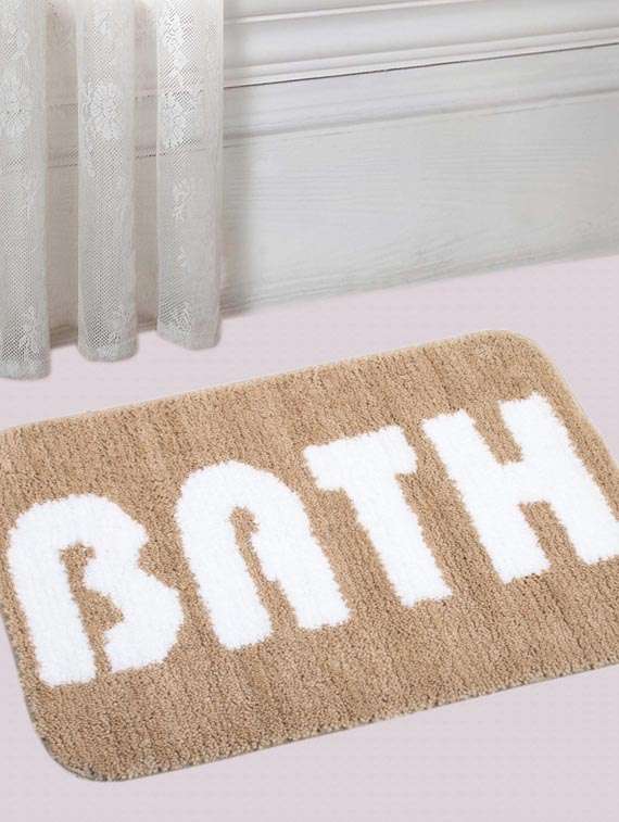saral home premium quality very soft microfiber anti slip bathmat -45x65 cm