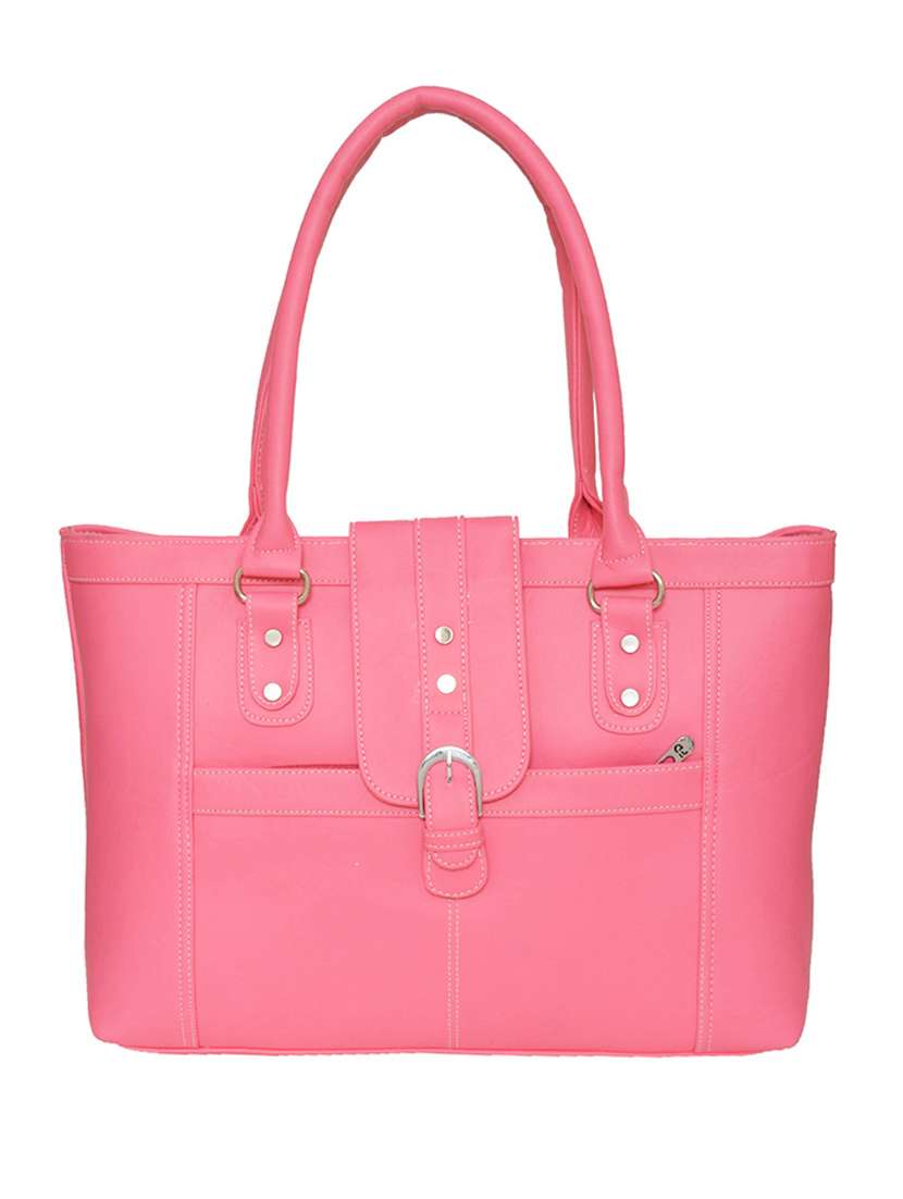 pink leatherette handbag