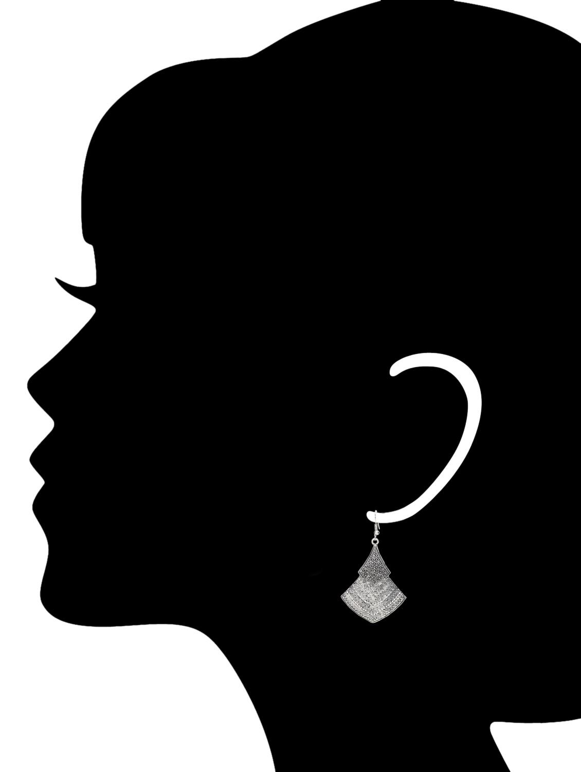 silver metal chandelier earring - 11677178 - Standard Image - 2