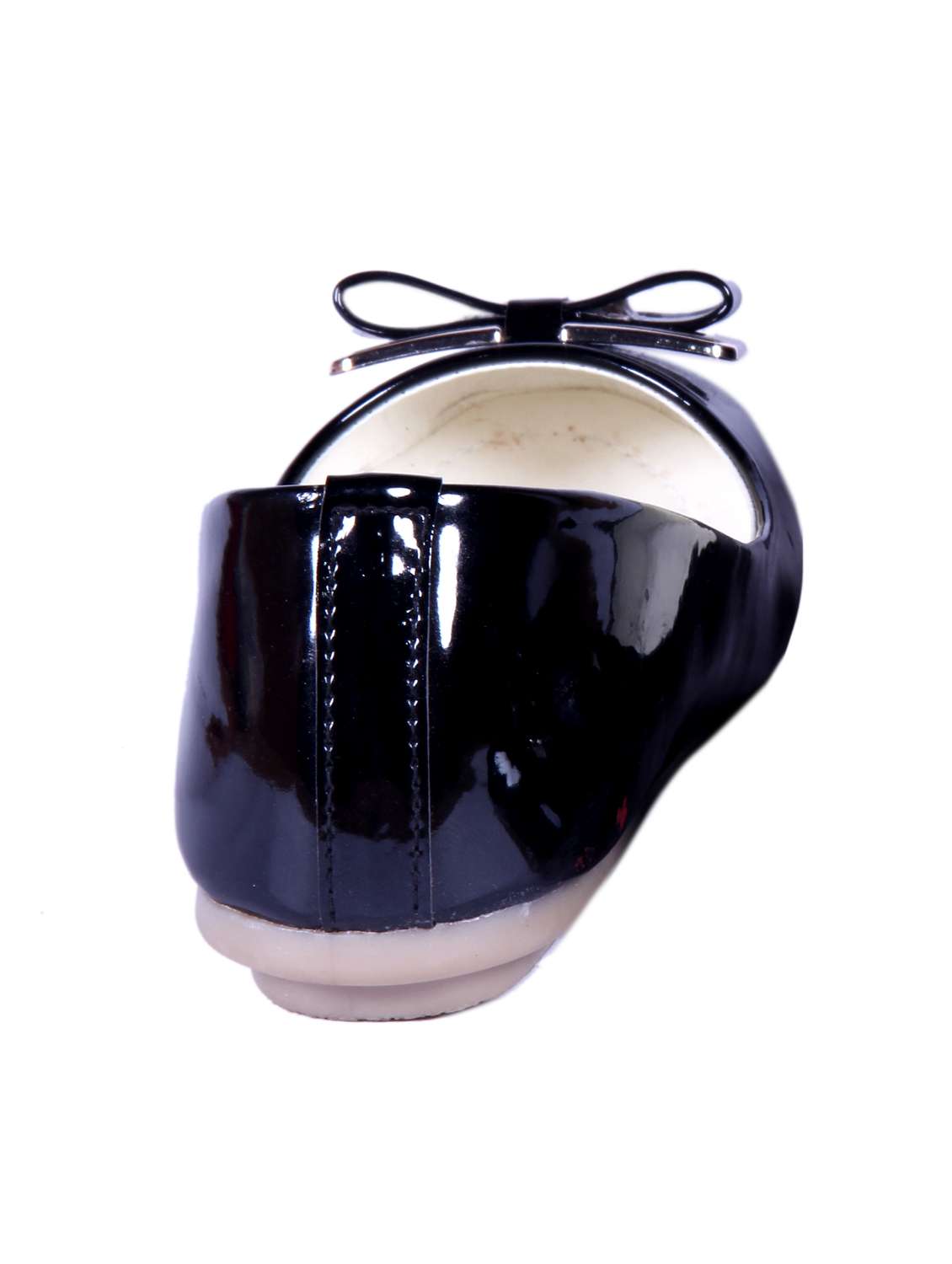 black leatherettte ballerina - 11678486 - Standard Image - 2