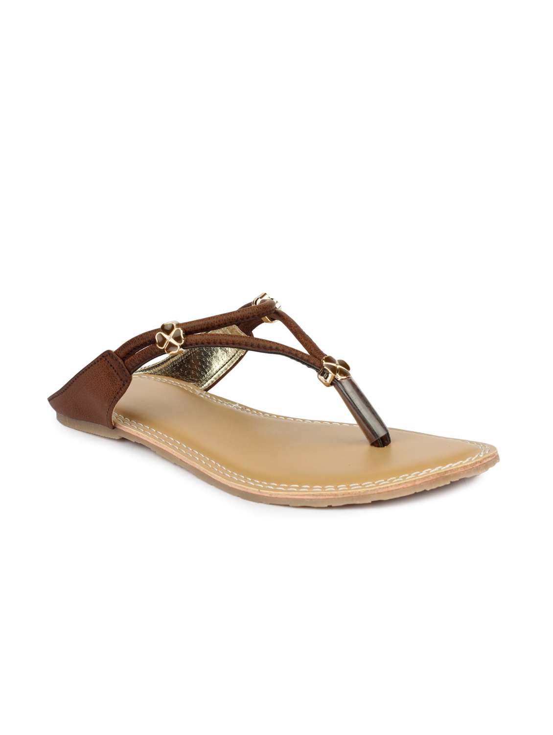 brown suede toe separator sandals