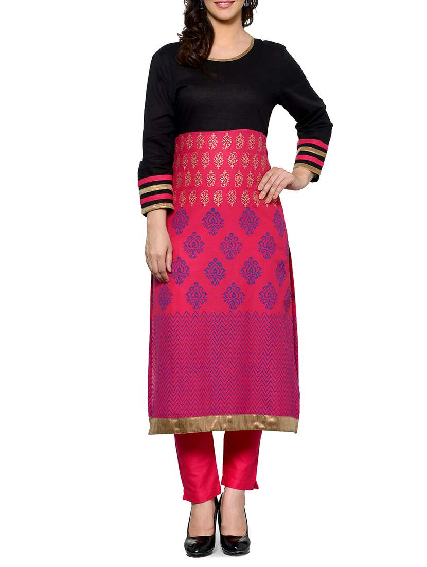pink cotton kurta