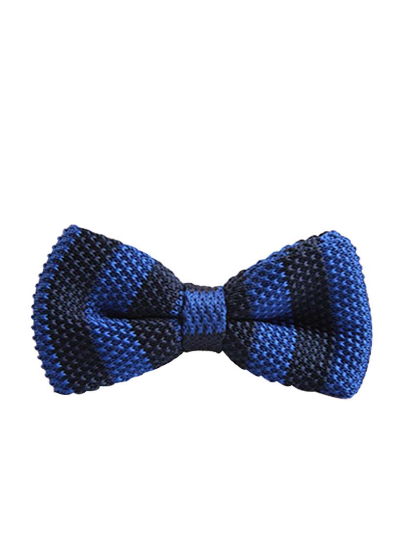 blue polyester bow