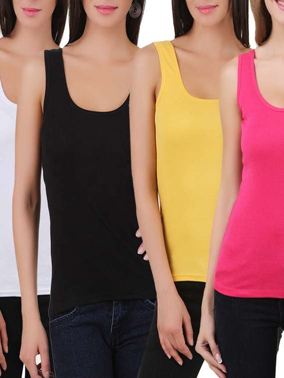 multi colored cotton camisoles 