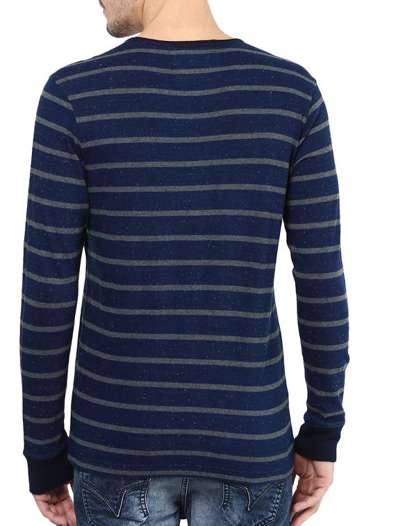 mufti mens grey slim fit mid rise tshirts - 11716055 - Standard Image - 2
