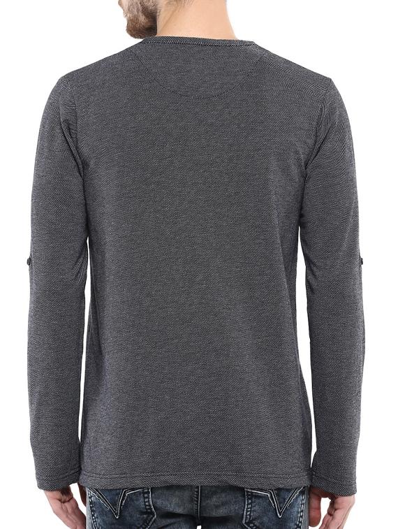 mufti mens black slim fit mid rise tshirts - 11716074 - Standard Image - 2