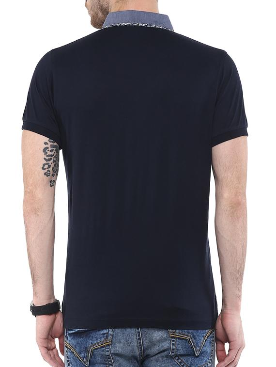 men navy blue cotton t-shirt - 11716091 - Standard Image - 2