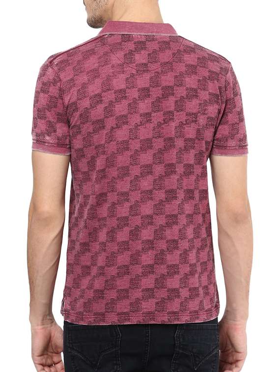 pink cotton check print t-shirt - 11716107 -  Standard Image - 2