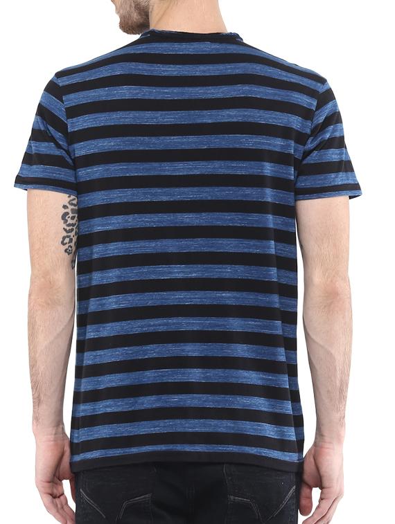 mufti mens black slim fit mid rise tshirts - 11716127 - Standard Image - 2