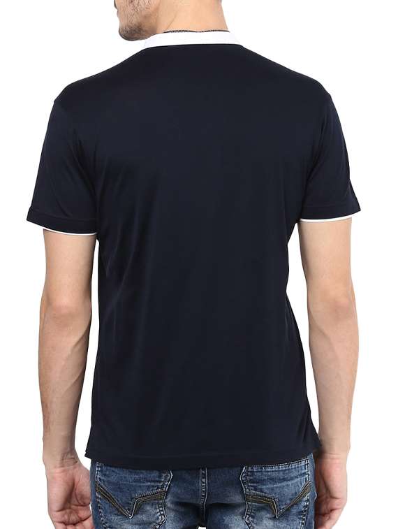 men navy blue cotton t-shirt - 11716131 - Standard Image - 2