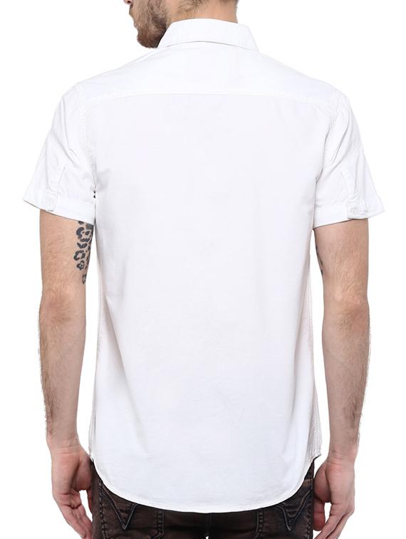 mufti mens white slim fit mid rise casual shirts - 11716570 - Standard Image - 2