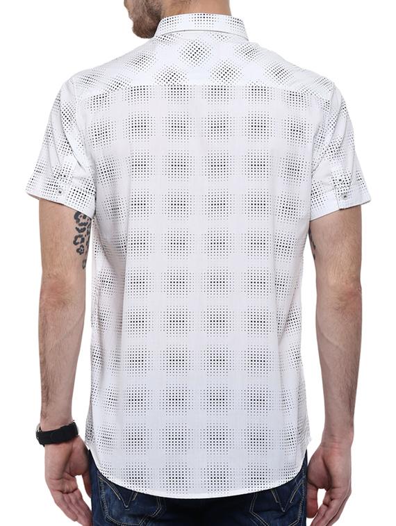 mufti mens white slim fit mid rise casual shirts - 11716645 - Standard Image - 2