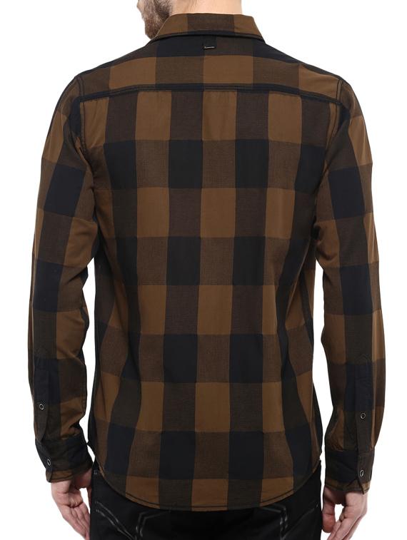mufti mens brown slim fit mid rise casual shirts - 11716659 - Standard Image - 2