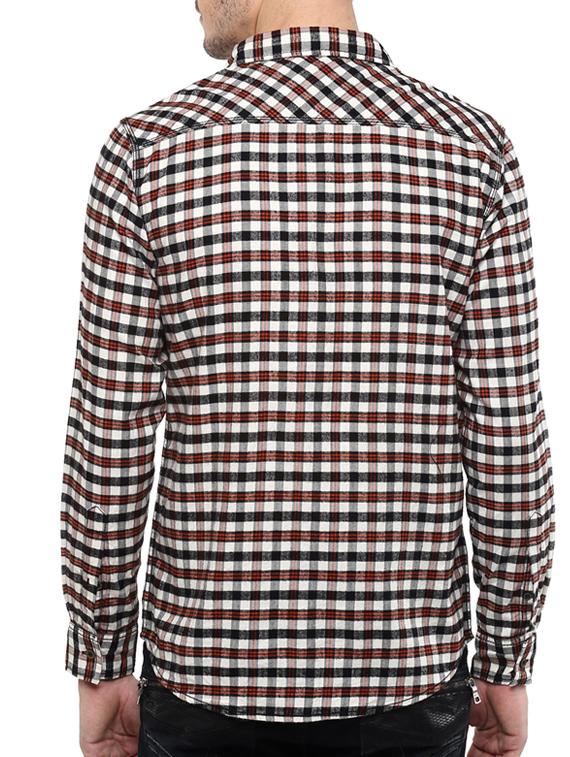 mufti mens rust slim fit mid rise casual shirts - 11716678 - Standard Image - 2