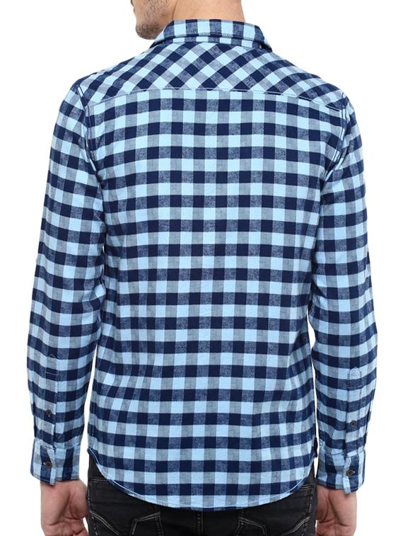 mufti mens sky slim fit mid rise casual shirts - 11716687 - Standard Image - 2