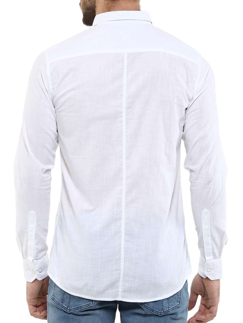 white cotton casual shirt - 11726435 -  Standard Image - 2