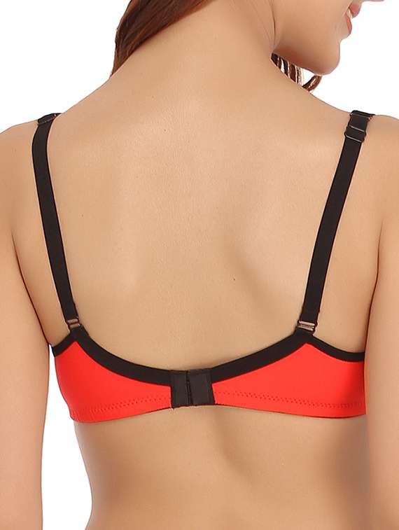orange cotton regular bra - 11726646 - Standard Image - 2
