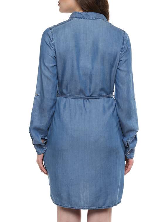 solid blue denim dress - 11741496 -  Standard Image - 2