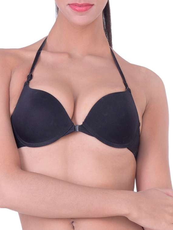 detachable strapped front open bra