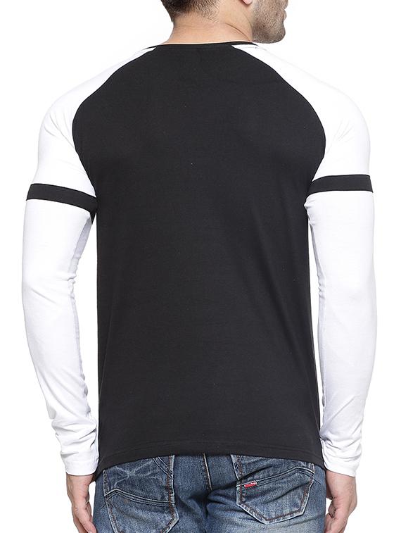 black cotton raglan t-shirt - 11756301 - Standard Image - 2