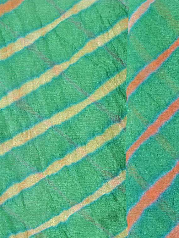 green georgette tie & dye dupatta - 11757758 -  Standard Image - 2