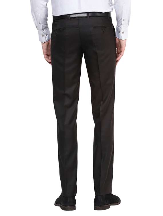 brown polyester flat front trousers formal - 11764072 -  Standard Image - 2