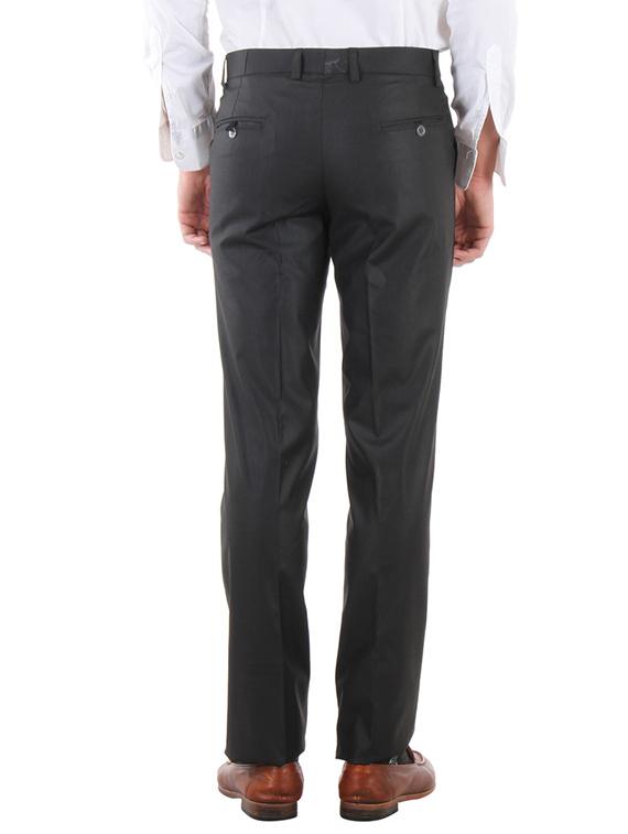 black polyester flat front trousers formal - 11764076 - Standard Image - 2