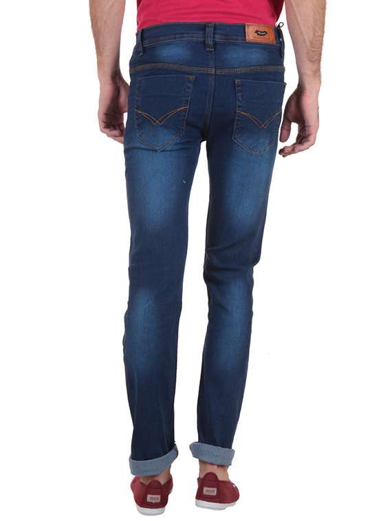 dark blue cotton washed jeans - 11764106 -  Standard Image - 2
