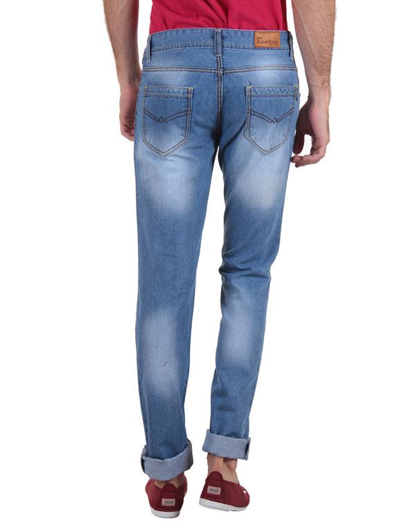 light blue cotton washed jeans - 11764108 - Standard Image - 2