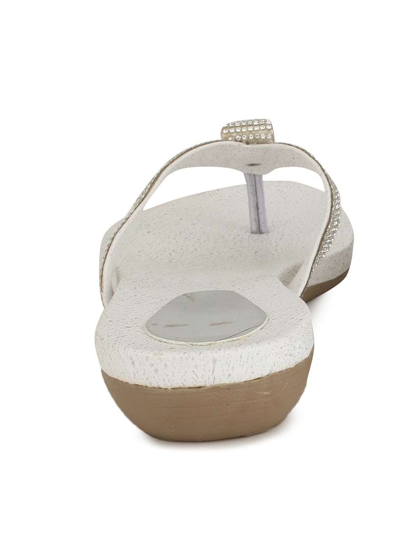 white faux leather sandal - 11777124 - Standard Image - 2