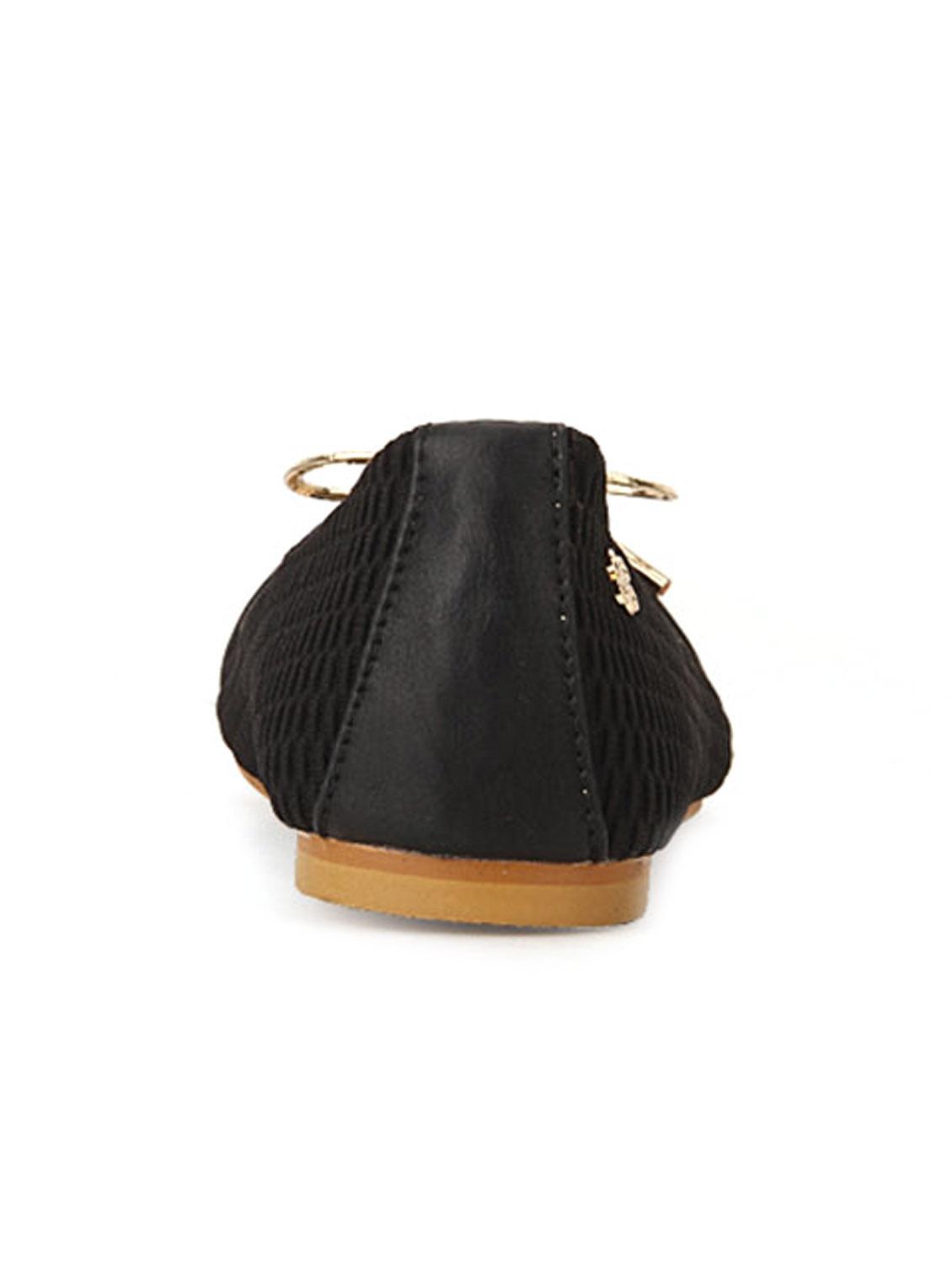 black leatherette ballerina - 11787922 - Standard Image - 2