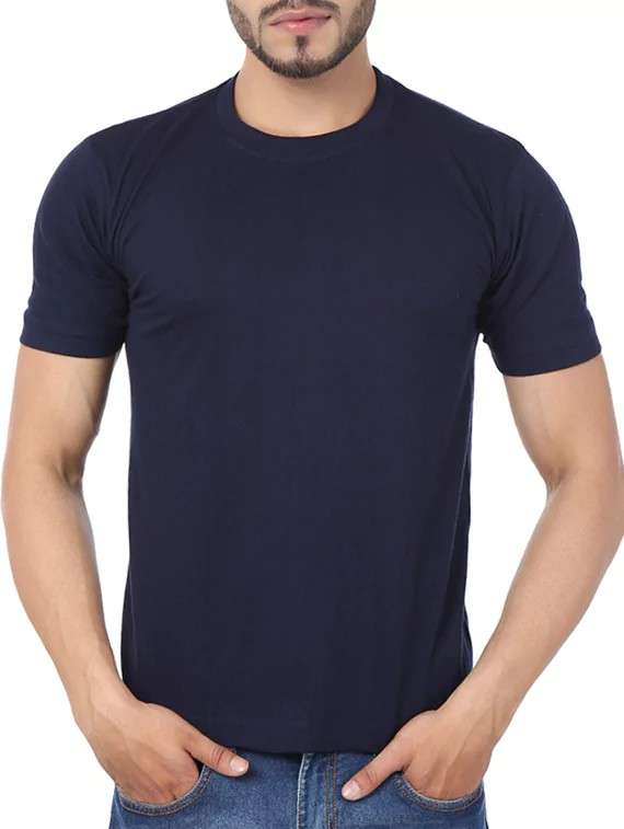 navy blue cotton tshirt