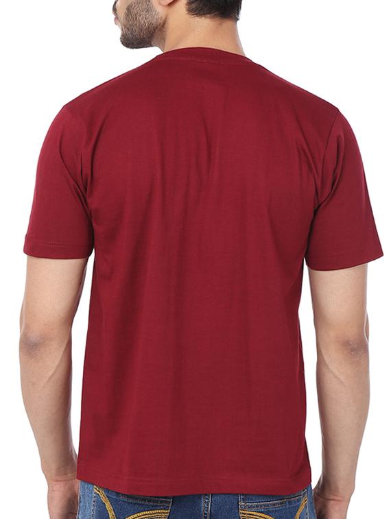 maroon cotton printed t-shirt - 11789209 - Standard Image - 2