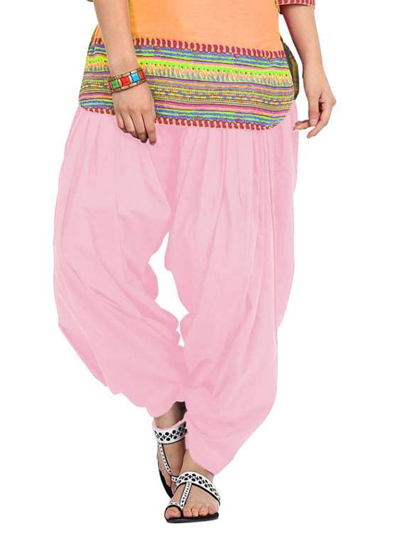 pink cotton patiyala salwars