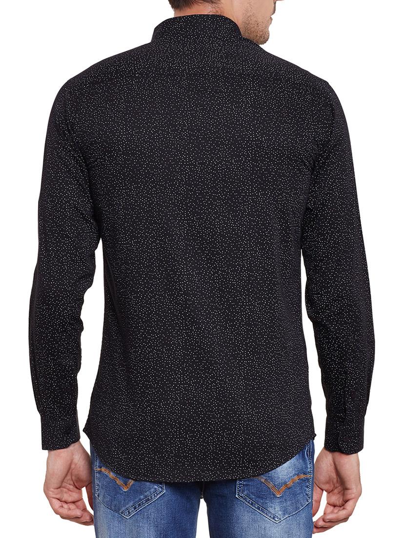 black cotton printed shirt - 11789712 - Standard Image - 2