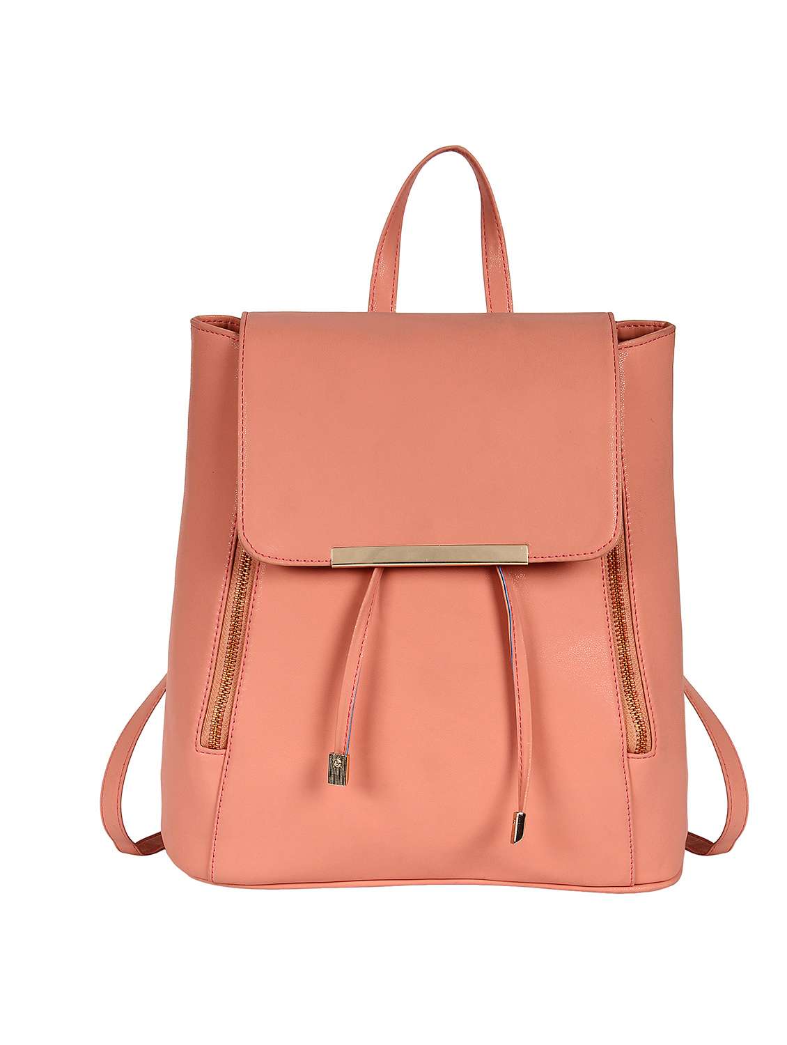 pink leatherette backpack