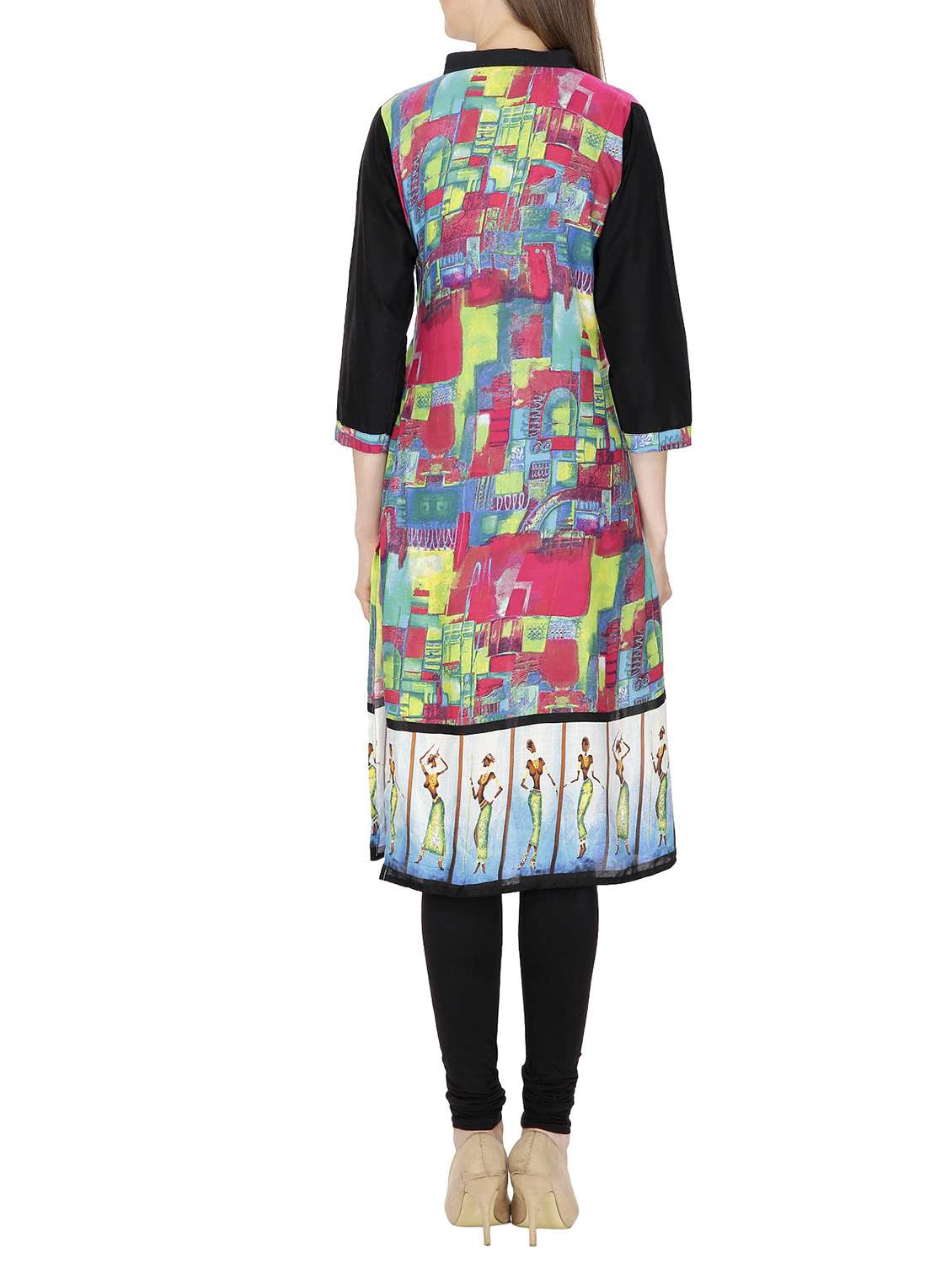 pink rayon straight kurta - 11807611 -  Standard Image - 2