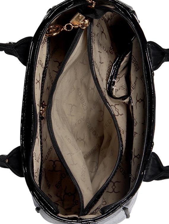 black leatherette handbag - 11808258 - Standard Image - 2
