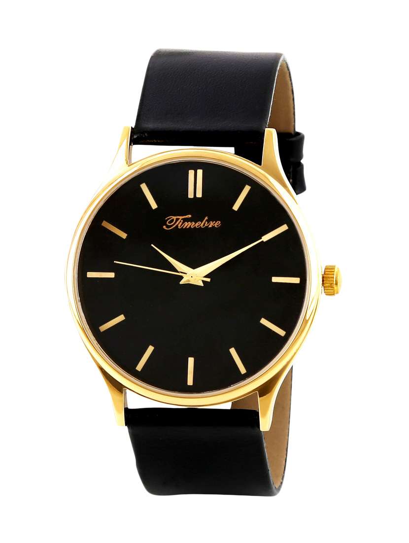 timebre slim obsidian gold men's analog watch