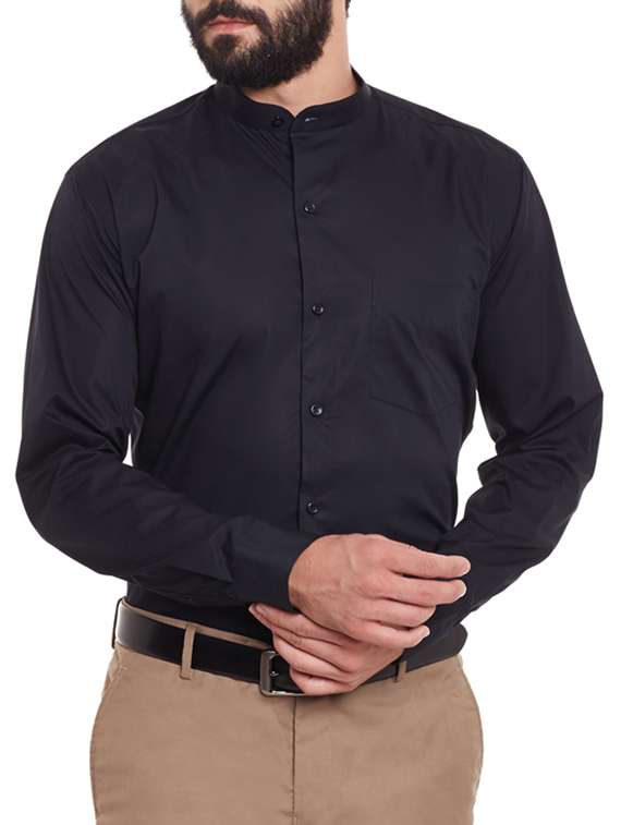 black cotton formal shirt