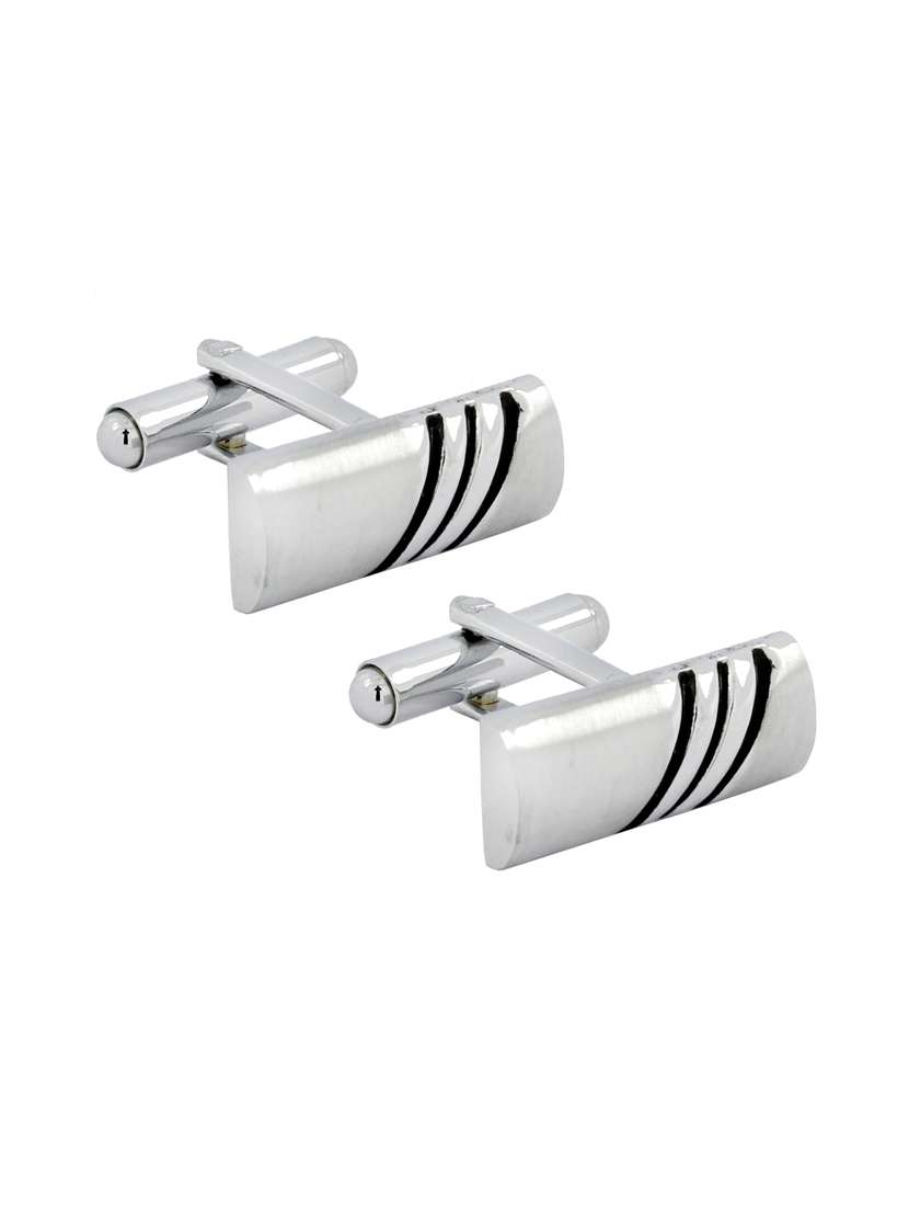 silver metal cufflink