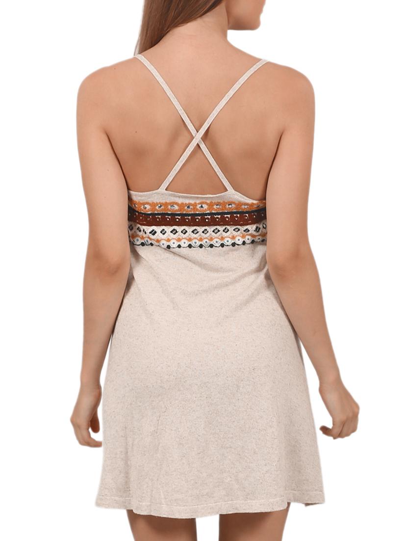beige rayon dress - 11833376 - Standard Image - 2