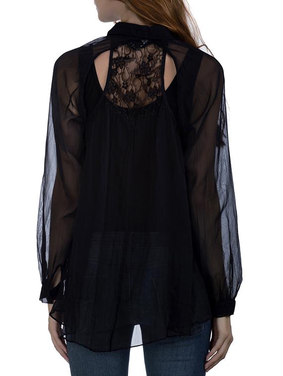 black georgette top - 11833377 - Standard Image - 2