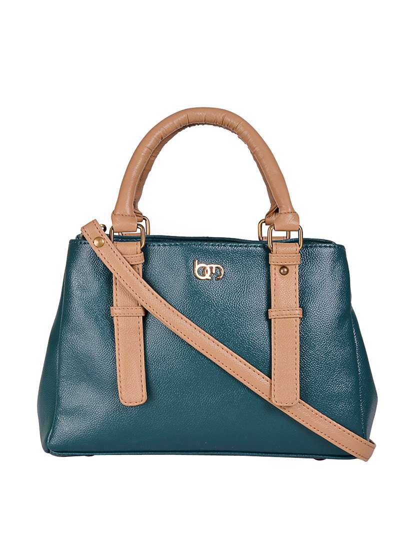 green leatherette handbag  with sling