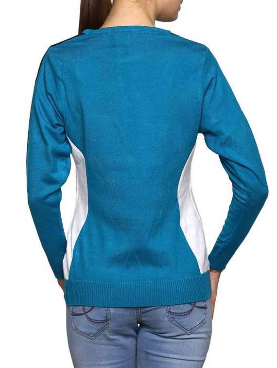 multi color color block acrylic pullover - 11855147 -  Standard Image - 2